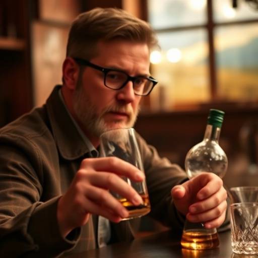 A whisky expert explaining the nuances of a single malt