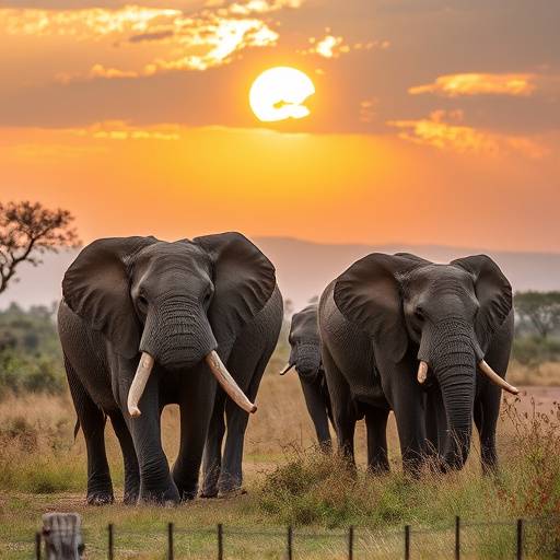 African elephants in Kruger National Park