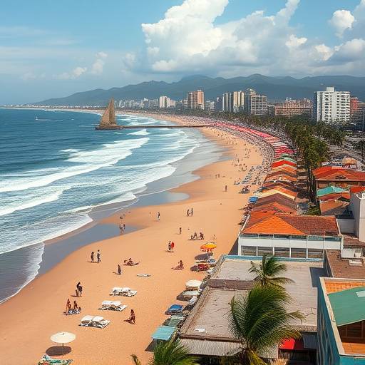 Golden Mile Beach in Durban
