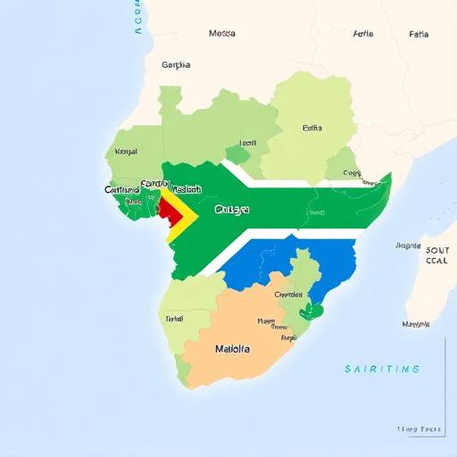 Interactive map of South Africa with clickable regions (placeholder)