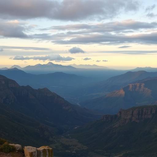 Panoramic view of the Drakensberg Mountains