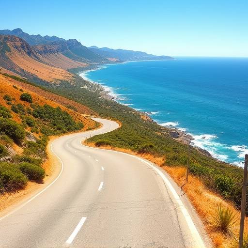 Scenic coastal road along the Garden Route