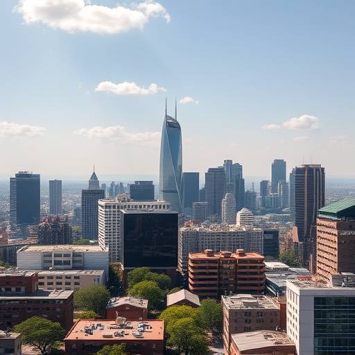 Skyline of Johannesburg city