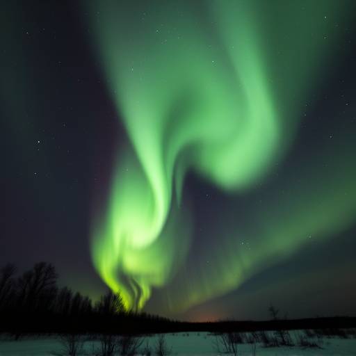 The Northern Lights dancing across the sky