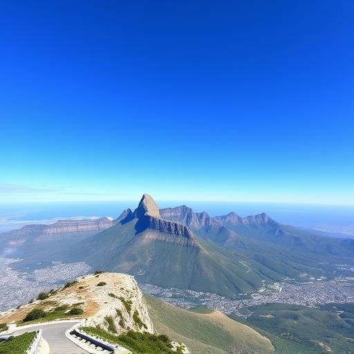 View of Table Mountain in Cape Town